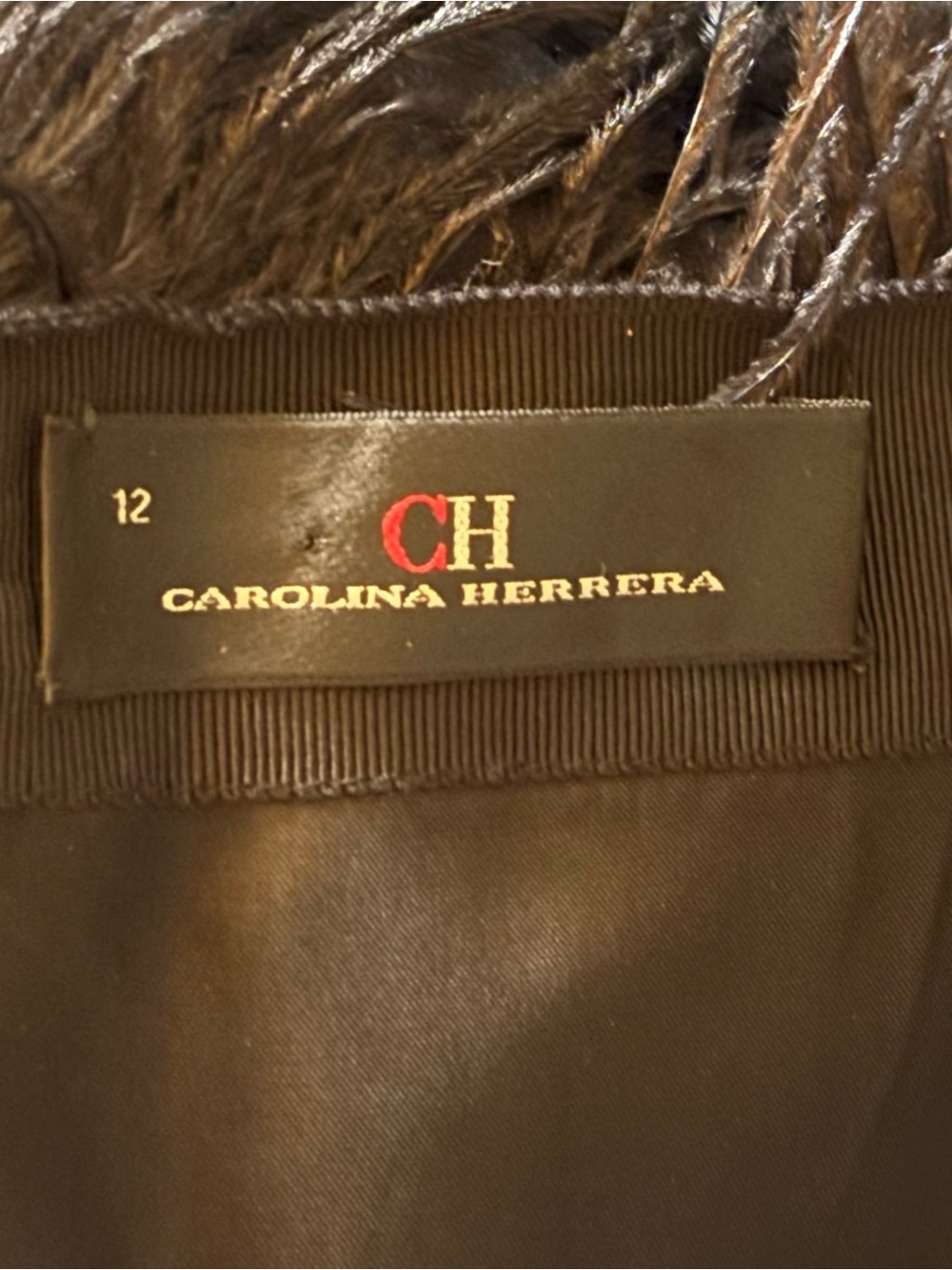 Carolina Herrera Silk Ostrich Feather Tiered Mini Skirt - Picture 12 of 13
